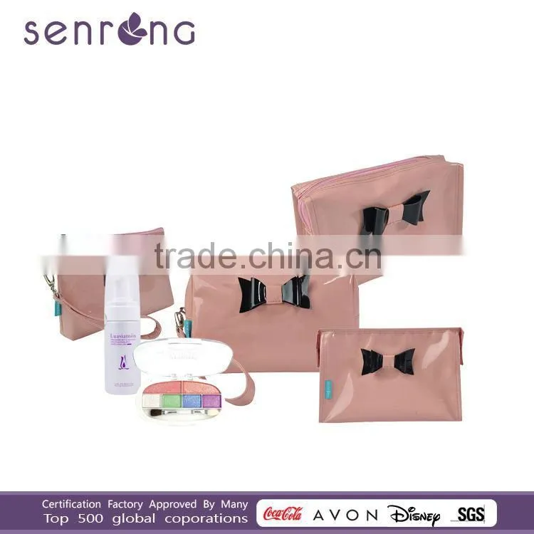 professional design any kinds of woman Mesh cosmetic bag/fashion handbag