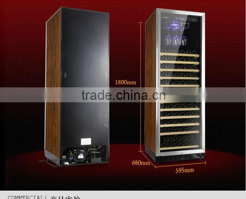 Shentop 168-bottle humidity wine cooler with luxury touch STH-G168UA steel handle refrigerated wine dispenser Compressor Cooler