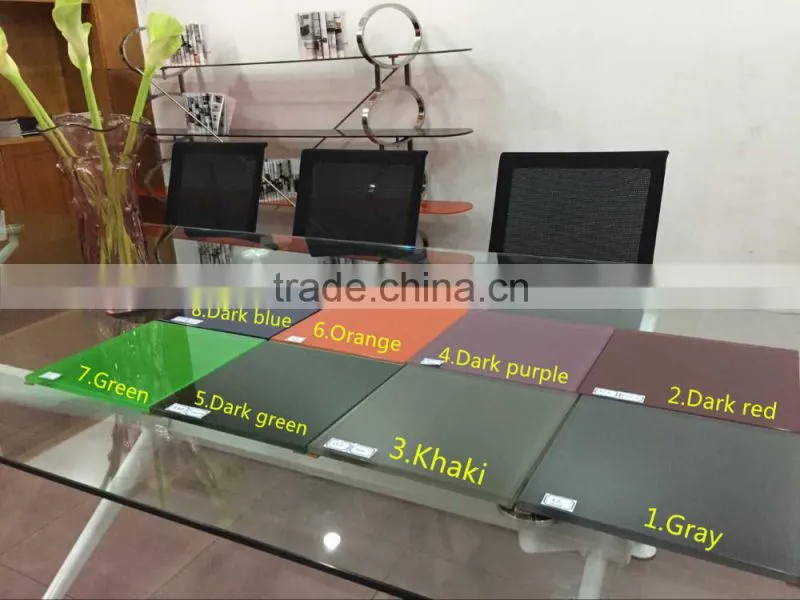 PT-D0418 glass metal office table with cabinet,Modern Tempered Glass Office Table