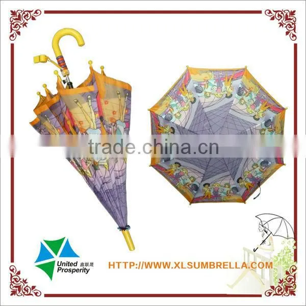 Picture printing automatic child beautiful girls umbrella