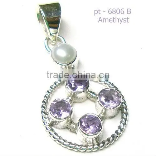 925 semi precious turquoise gemstone jewelry fashion pendant