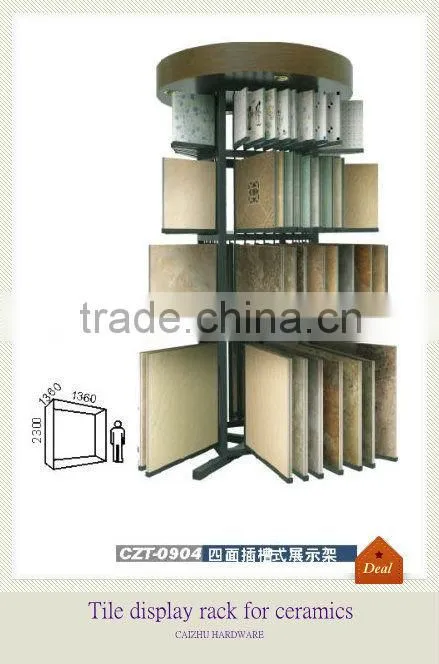 Assorted turn page tile display display stand