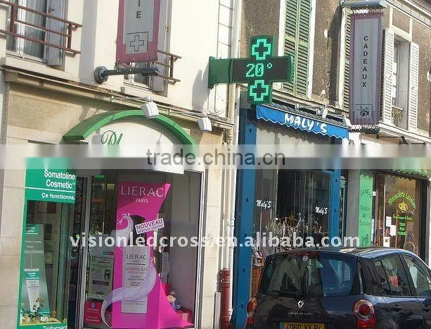 Cruz de farmacia de LED Verde
