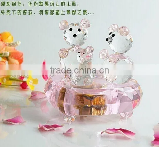 crystal musical instruments with animals for wedding gift favors 2015