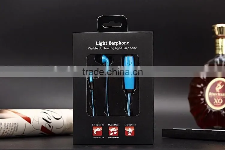 3.5mm LED Earphones For mobile phones music cell phones headphones