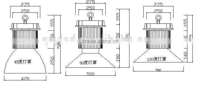Factory warehouse high bay led lighting,150w industrial LED Light with CE RoHS SAA
