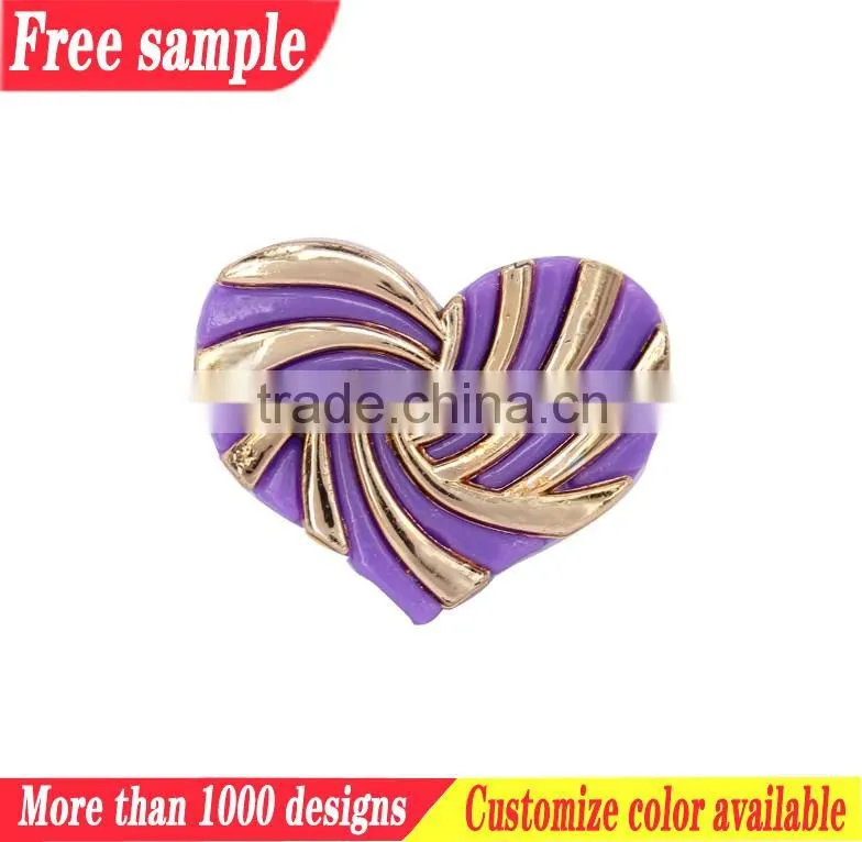 Heart shape plastic shoe accessories decorative ladies accessories