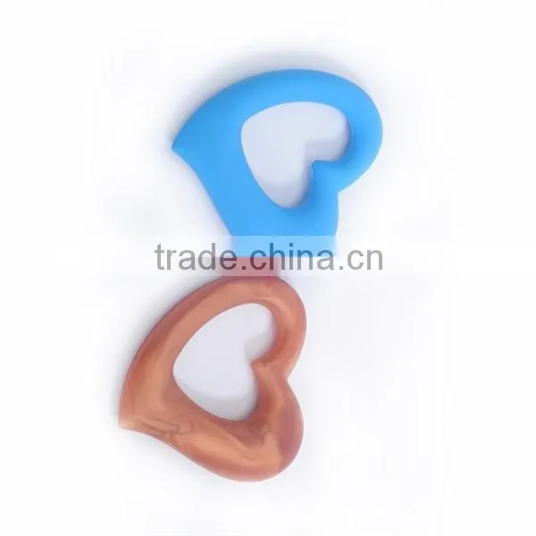Heart Shape Silicone Teething Pendant For Baby Silicone Teething Pendant Necklace