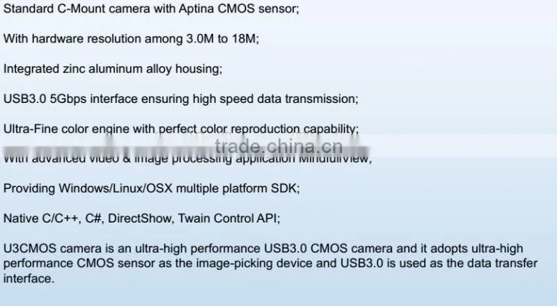 High Quality Video Microscope Camera/10 Megapixels Microscope Camera