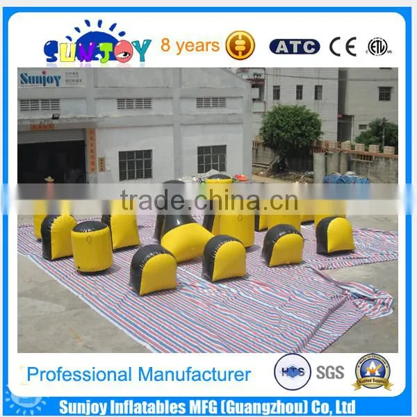 2016 truth quality inflatable gladiator arena 19 pcs paintball obstacles bunkers field Custom box bunker paintball