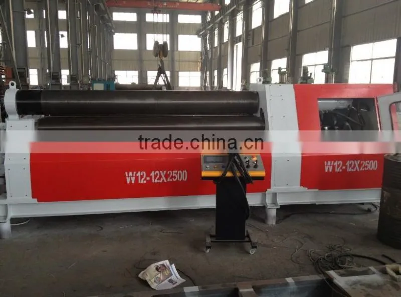W12 hydraulic plate rolling machine price , iron sheet 4 roller rolling machine , sheet roller machine