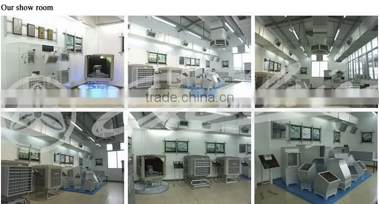 Solar evaporative cooler for industrial air cooling in energy-saving