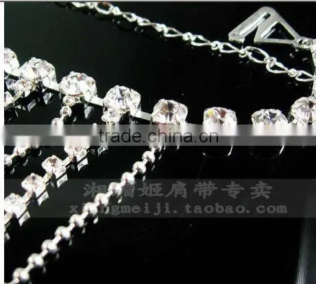 decorative fancy jeweled ripple bra strap