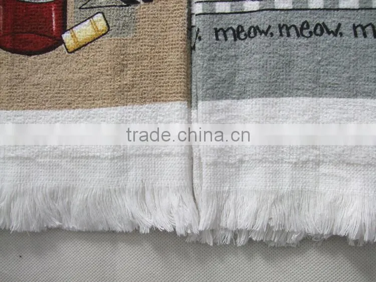softtextile home textiles silk screen pigment print kitchen set kitchen textiles china supplier