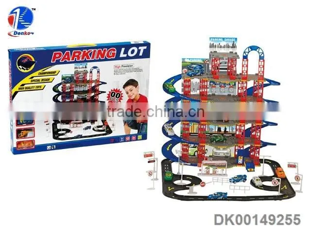 Diecast Parking lot(with 2 car and 1 plane)