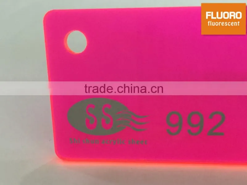 Perspex Fluorescent Acrylic Sheet fluorescent 3mm 5mm