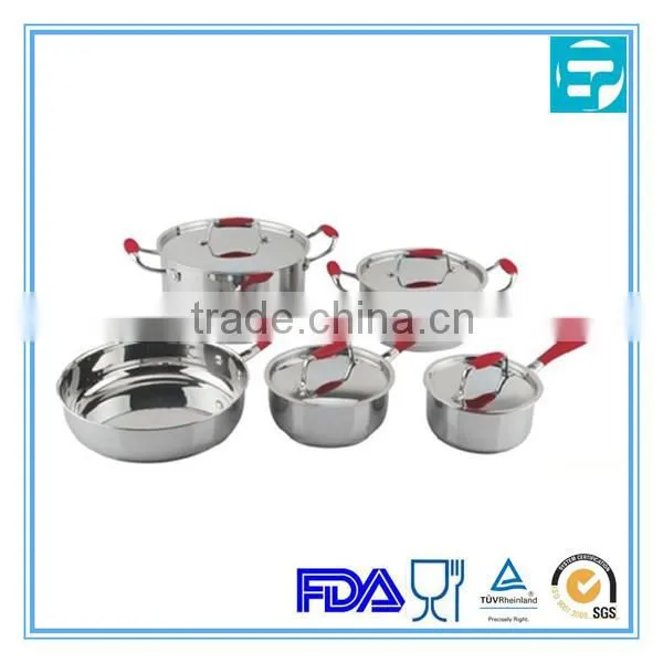 Wholesale 9pcs stainless steel pots and pans set