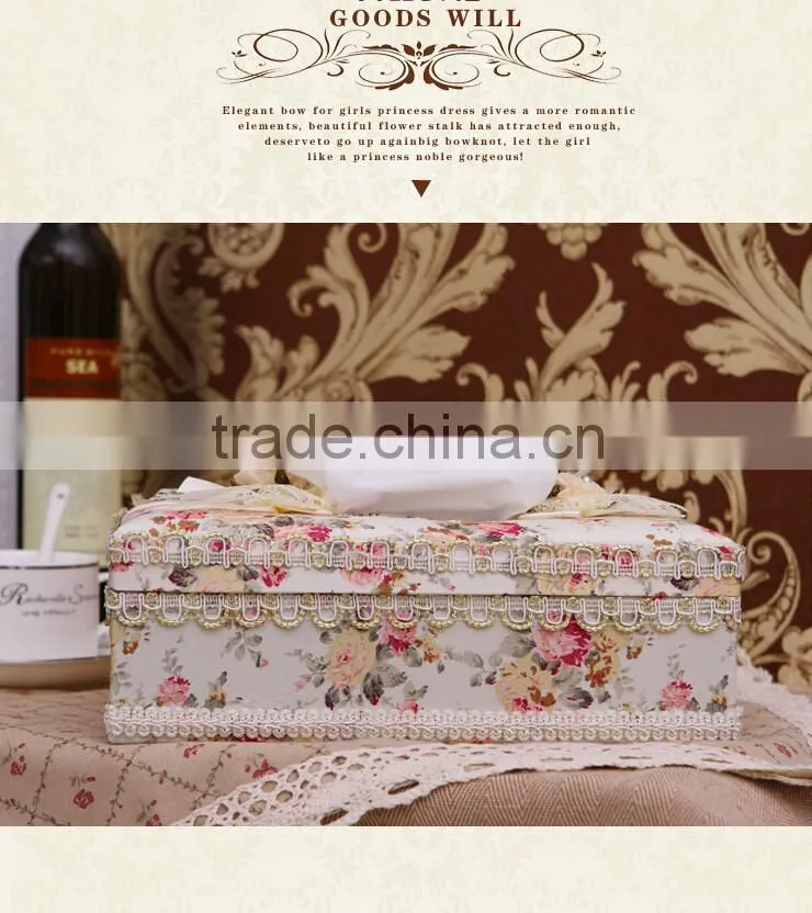Luxurious table decoration fabric napkin paper box