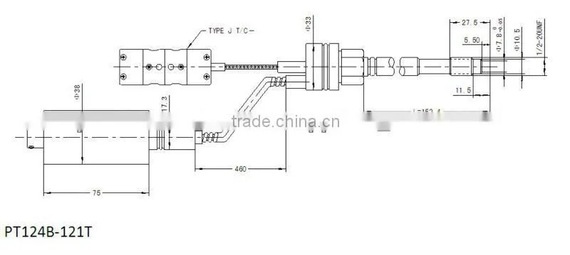 4-20mA ouput low cost melt pressure transmitter with thermocouple