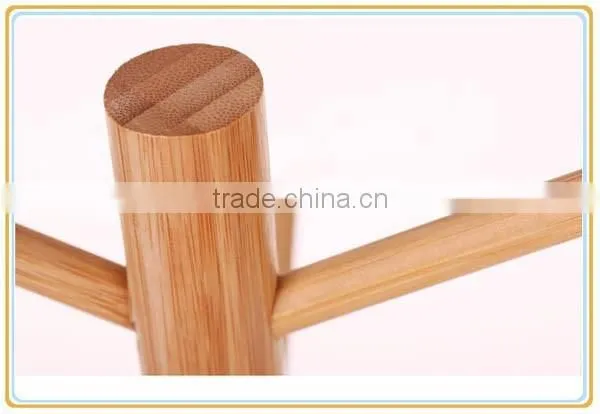 HJ-0003 Bamboo Kitchen Usage Display Hanging Rack for Hanging
