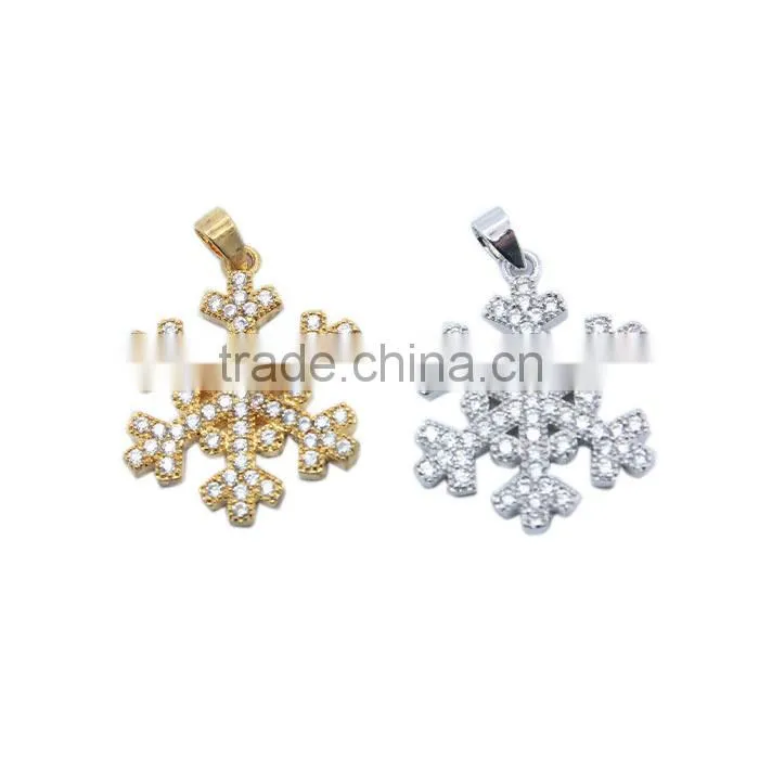 Fashion tiny 925 silver snowflake pendant