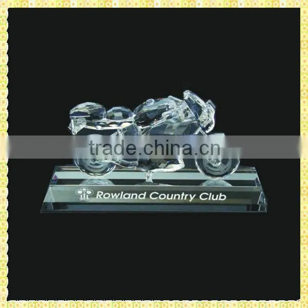 Handmade Engraved Crystal Oil Tanker Model For Business Annual Souvenirs