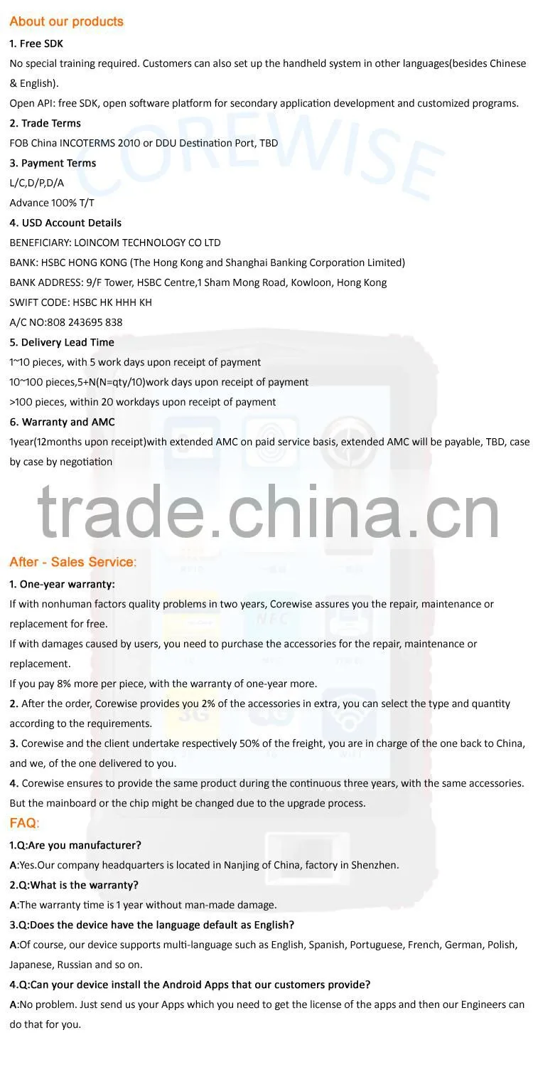 Hot sales mobile pda Android manual insert emv card reader writer with memory