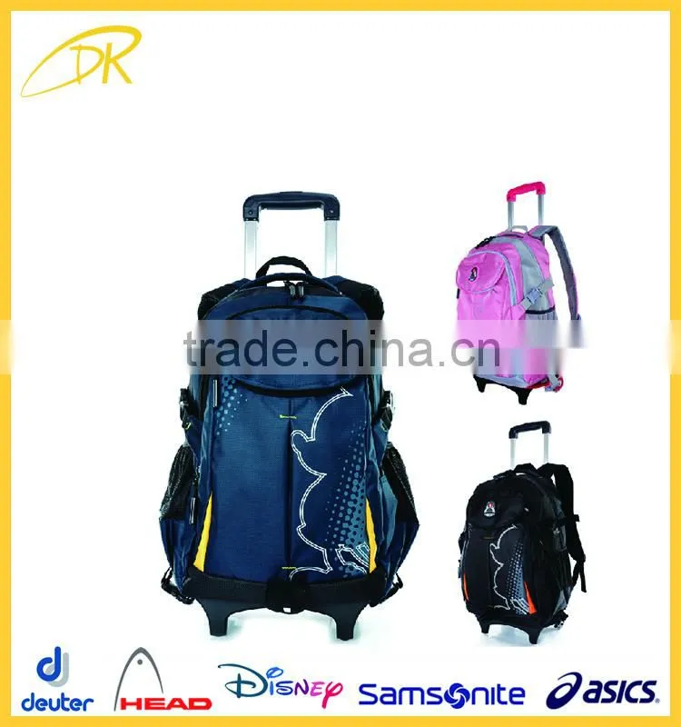 China supplier cheap trolley bag trolley laptop backapck trolley school backpack