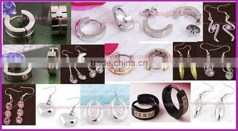 Pure titanium/stainless steel earring for men and women