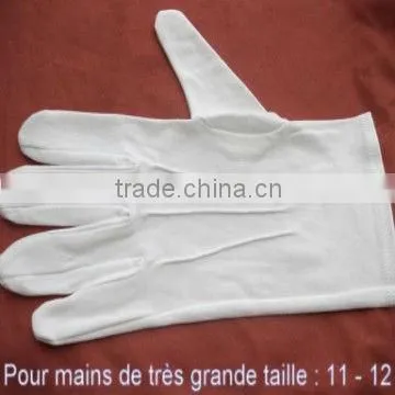 white nylon parade lycra glove