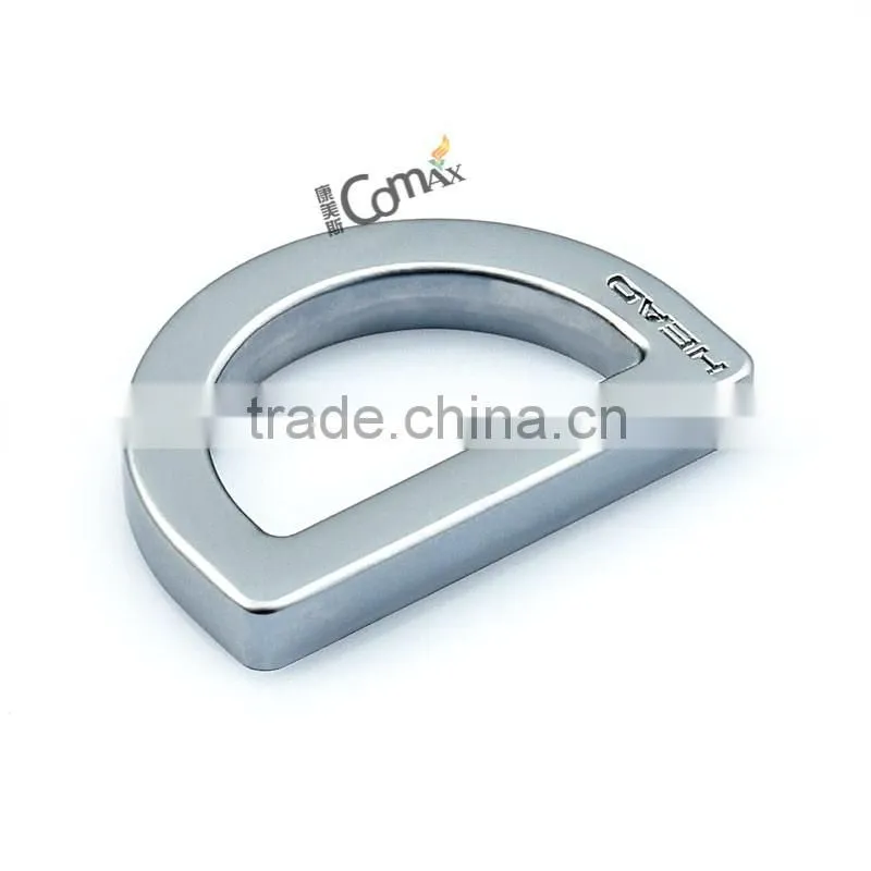 Custom handbag metal d ring with engraved logo