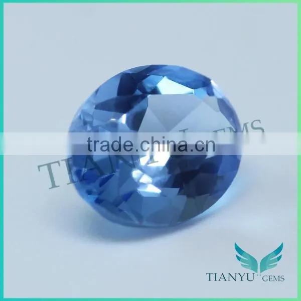 Factory wholesale price egg shape dark blue spinel 110#2