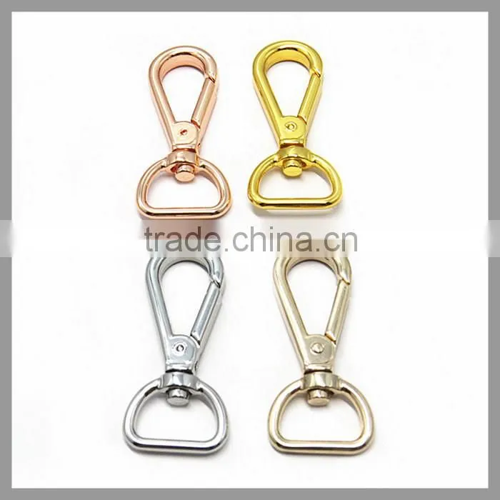16mm Gold Plating Metal Key Chain Snap Hook