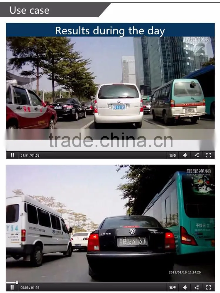 Factory price Loop video night-vision radar detector dash cam
