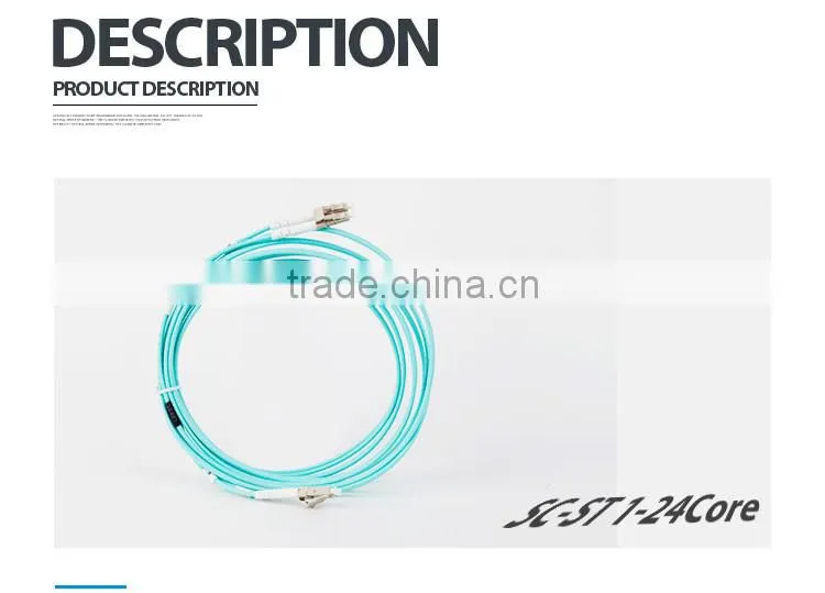 SC-ST om3 fiber patch cord with single-mode LSZH jacket