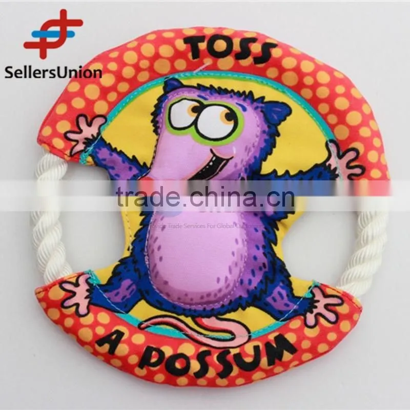 No.1 yiwu exporting commission agent wanted Cartoon Flying Saucer Canvas Pet Toy For Cat