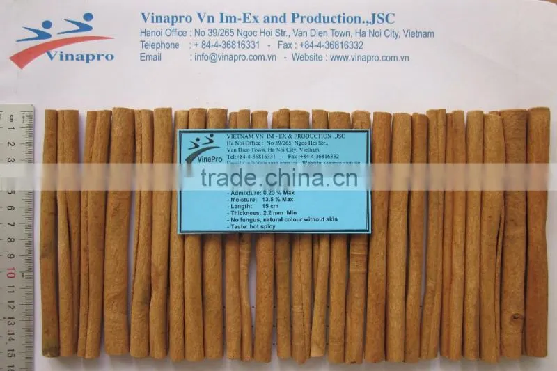 VIETNAM MANUFACTURER CINNAMON/ CASSIA ( STICK/CIGARETTE)