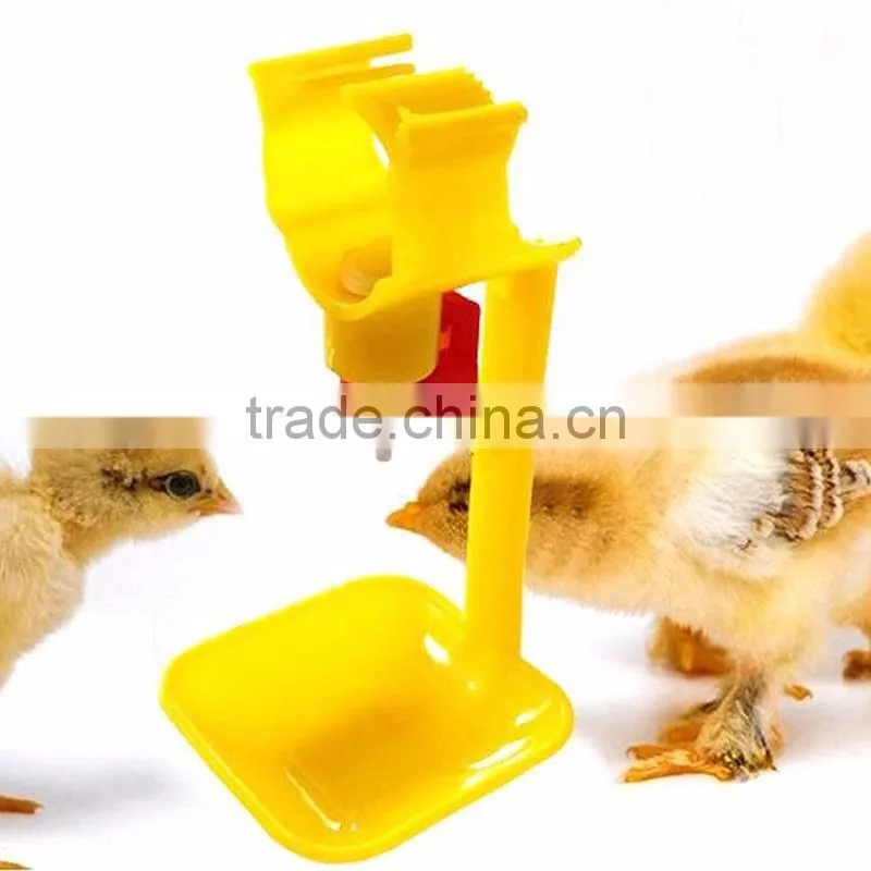Poultry Chicken Duck Hanging Drinking Water Nipple Drinker Feeder With Cup New