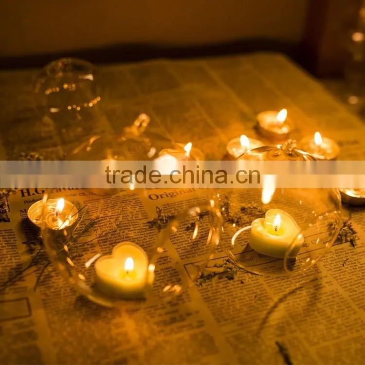 hanging glass ball candle holder with glass holder