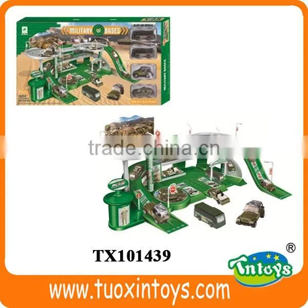 plastic army toys, alloyed army parking garage, cy promotion
