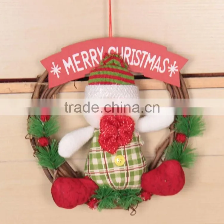 Door or wall decor hanging style wicker craft christmas wreath decorative
