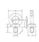 wells factory DIN580 M24 forged heavy duty galvanized eye bolt and nut