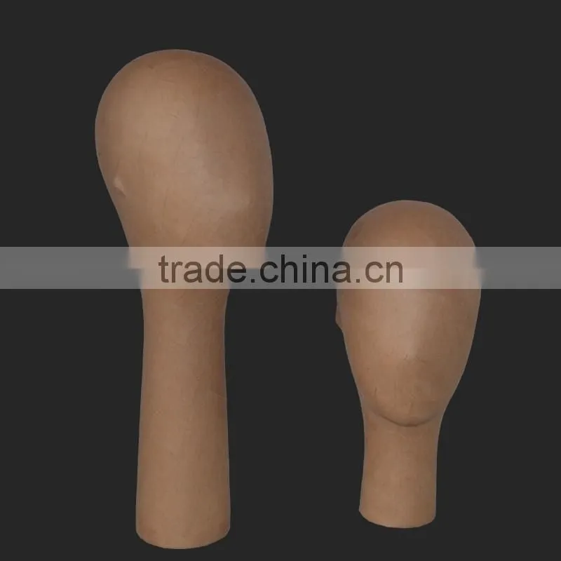 Mannequin head for hats and scarves display Paper covered head models