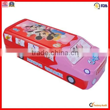 factory custom design pencil car shape tin box