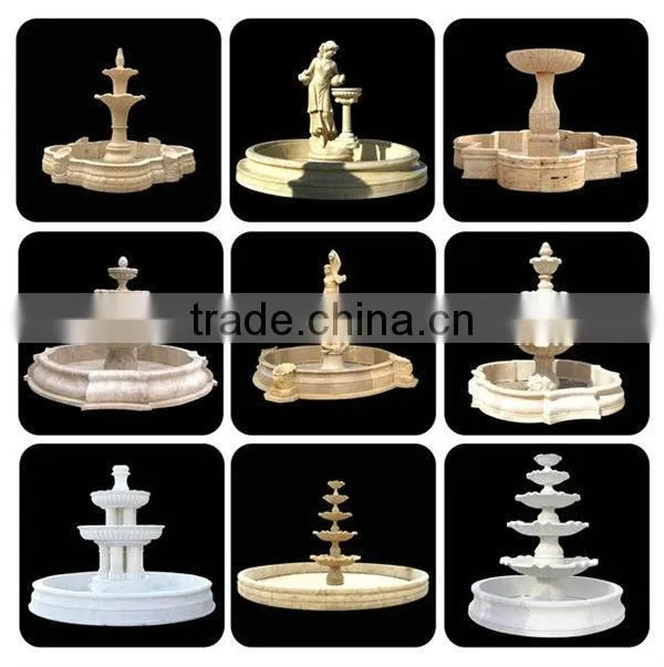 Hand Carved 3 Tier Marble Water Fountain