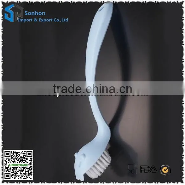 Plastic kitchen pan and dish brush