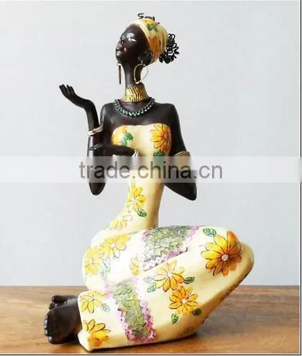 Carving Africa Sexy Woman Resin Souvenir
