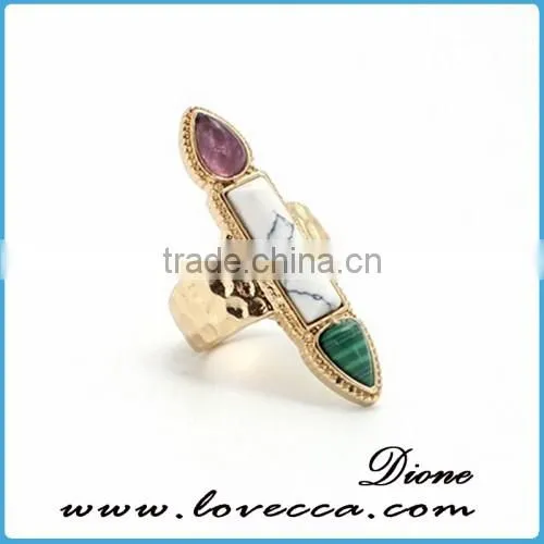 Cheap Fashion Wholesale Trendy Ladies Fashion Natural Gemstone Ring