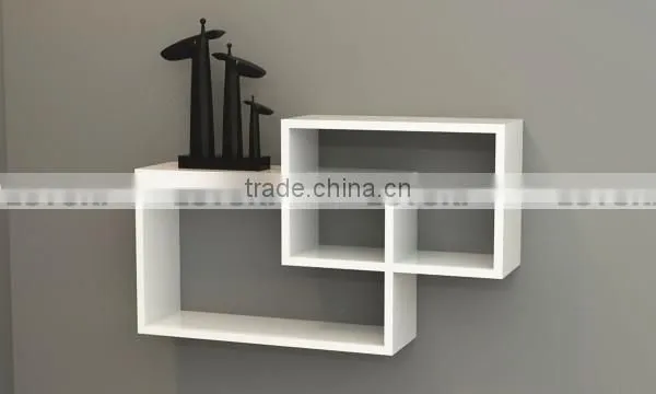 wooden Cube Shelf wall mount book display heart shape wall shelf