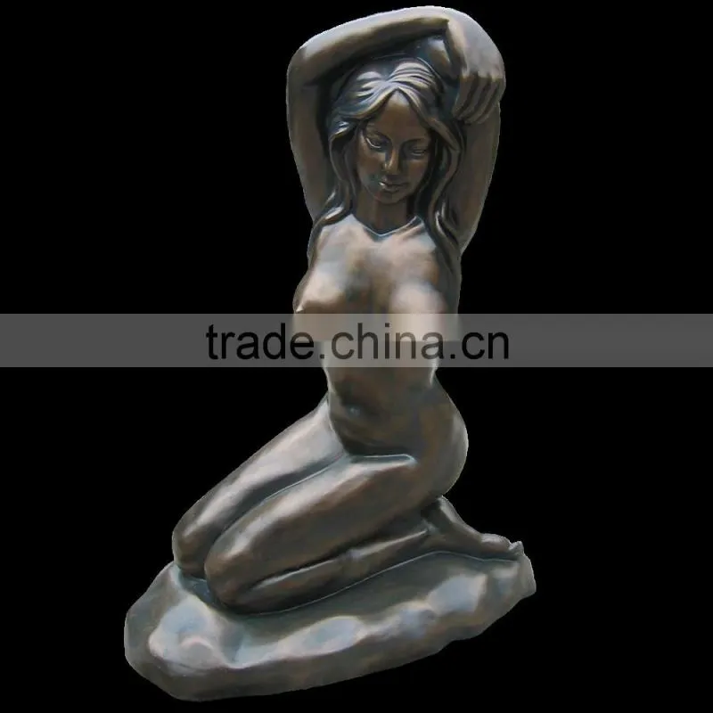 Fiberglass park lady sculpture